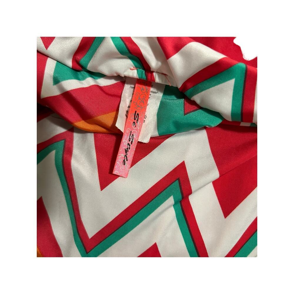 Womens Maxi Dress, Strapless Chevron Size M - Picture 5 of 5